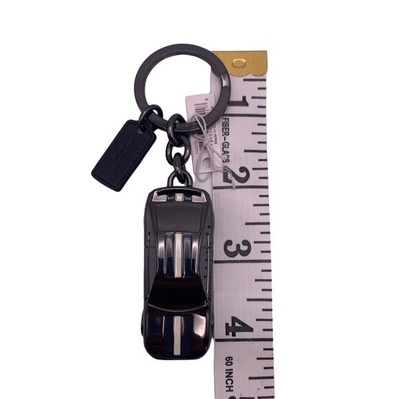 NWT COACH METAL CAR Key Fob Bag Charm Key Ring - Picture 4 of 4